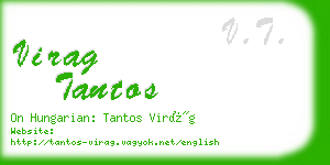 virag tantos business card